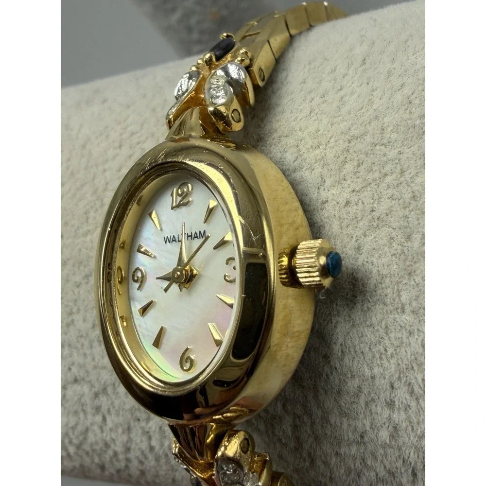 Waltham Women WAW052 New Battery Ladies MOP Watch 18MM 6.5